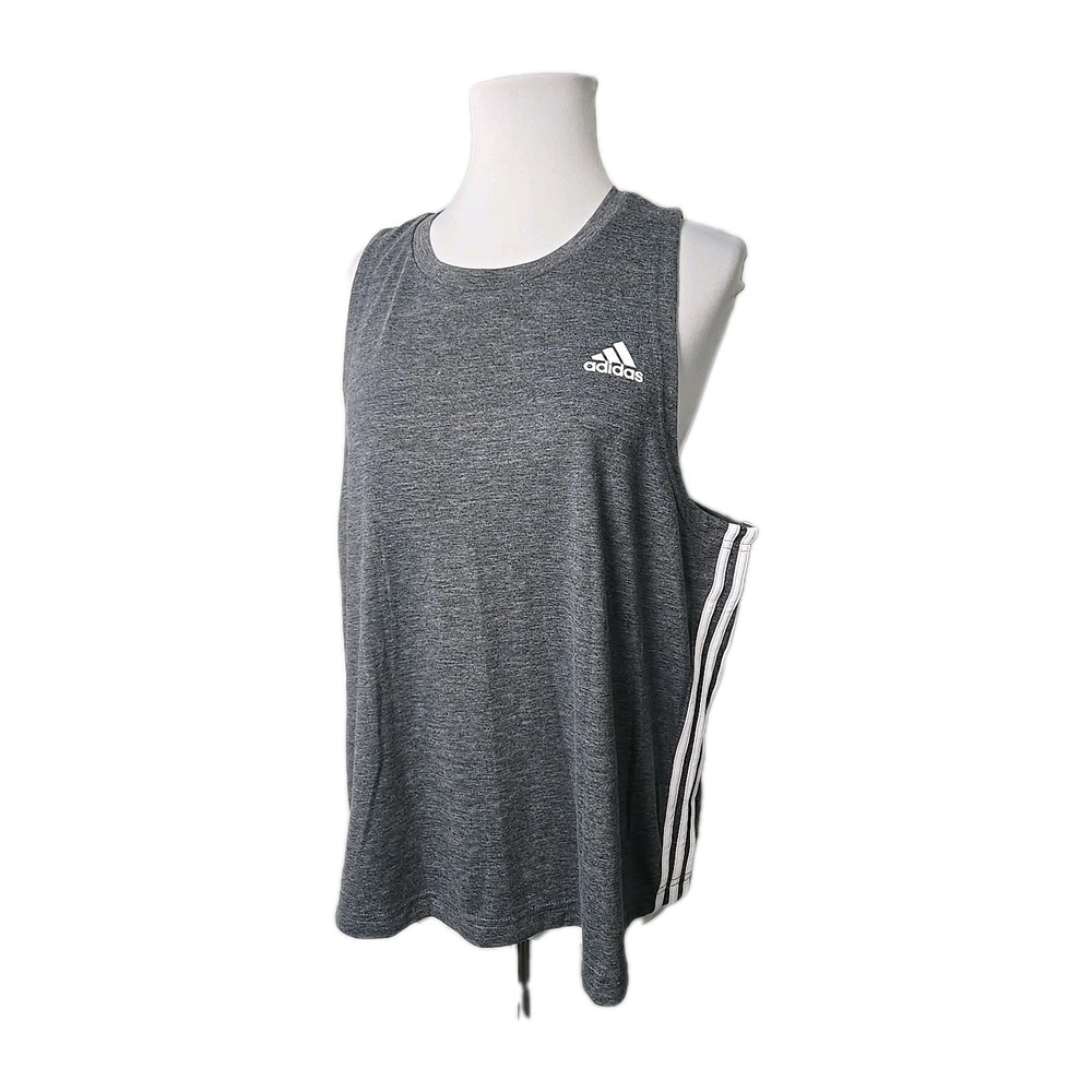 Adidas Primegreen Aeroready Gray Muscle Shirt Tank Top Women's XL